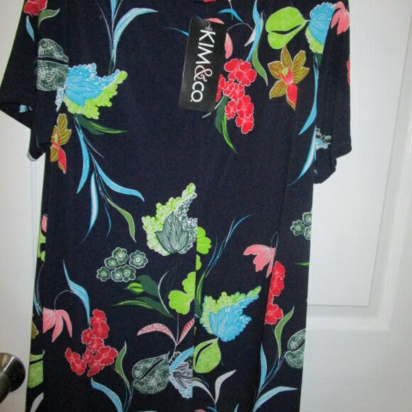 KIM & CO FLORAL PRINT Dress Size L NWT - Picture 3 of 4